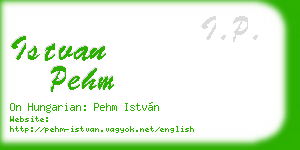 istvan pehm business card