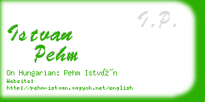 istvan pehm business card